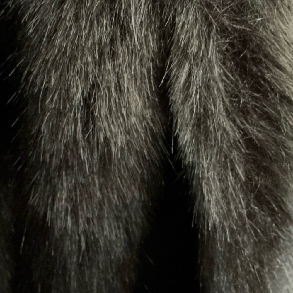 Womens Vintage 80s Faux Fur Coat Brown Mixed Size L/XL Luxurious Glam Party - Picture 10 of 14